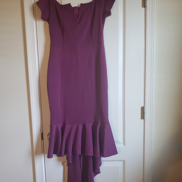 Purple high low dress - Picture 2 of 4